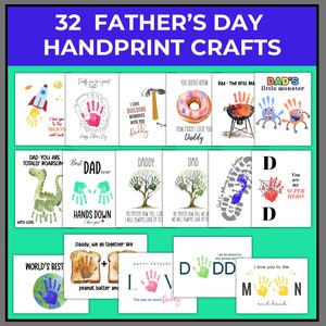 Father&#39;s Day Handprint Art: Keepsake Craft (Digital Download)
