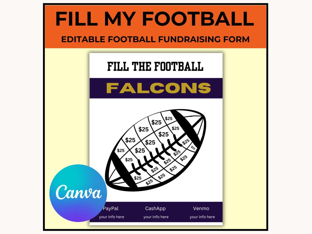 Editable Football Fundraiser Template Football Fundraising