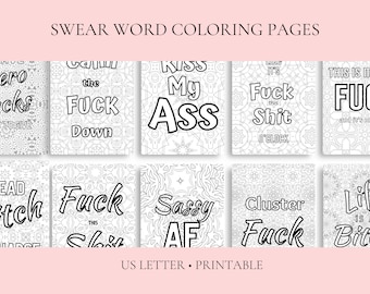 Printable Swear Word Adult Coloring Pages (PDF Download)