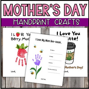 Mother’s Day Handprint Craft | Preschool Craft | Fingerprint Craft | Mothers Day Keepsake |  Mom Gift From Kids | Handprint Keepsake
