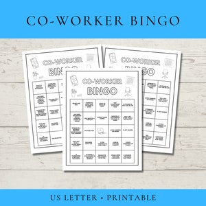 Juego de bingo para empleados imprimible, Rompehielos en el lugar de trabajo, Actividad de trabajo en equipo