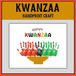 Kwanzaa kinara Handprint Art for Kids | Kwanzaa Handprint Craft | Kwanzaa Decoration | Kwanzaa activity | Kwanzaa Craft | 2nd Day of Kwanzaa