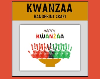 Kwanzaa Kinara Handabdruck: Kinder Basteln (PDF)