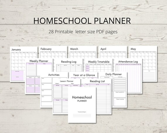 Printable Homeschool Planner Homeschool Organization | Etsy