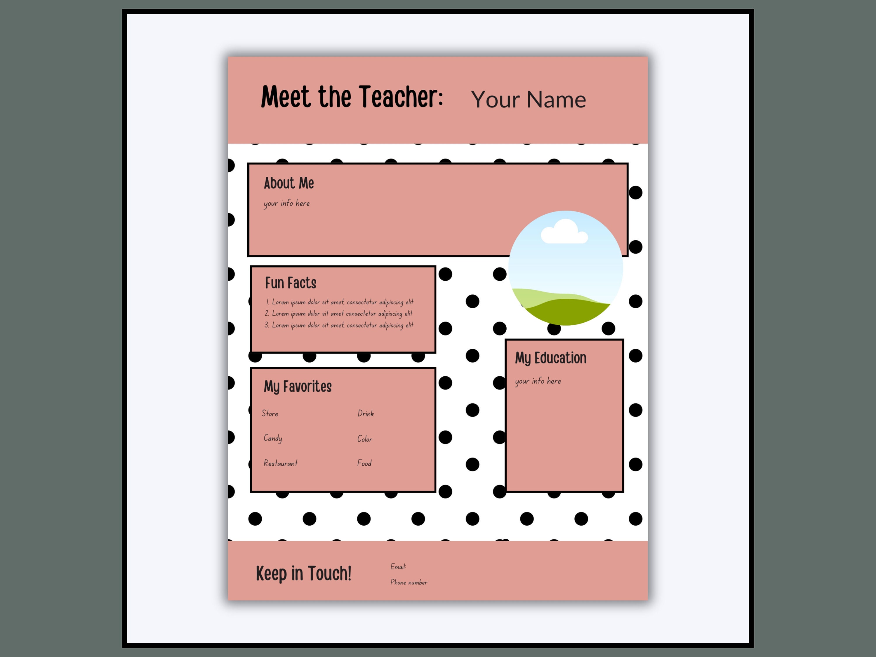 Editable Meet the Teacher Template | Back to School | Canva Template ...