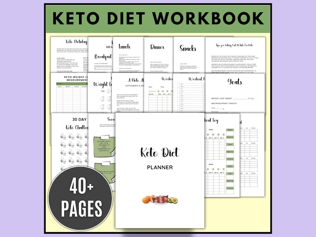 Printable Keto Diet Workbook: 45-page Keto Planner (digital Download) - Etsy