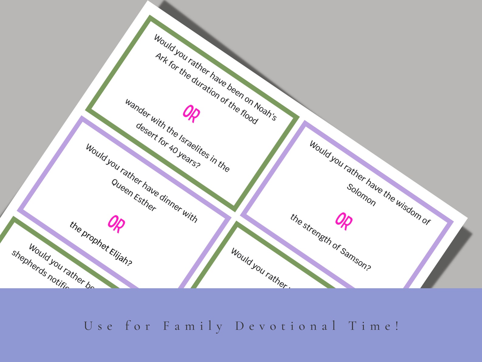 Printable "would You Rather" Bible Edition | Bible This or That | Bible ...