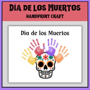 Arte con huellas de manos para el Día de los Muertos para niños / Manualidad con huellas de manos para el Día de los Muertos / Arte con huellas de manos para el Día de los Muertos / Manualidad con huellas de manos para el otoño