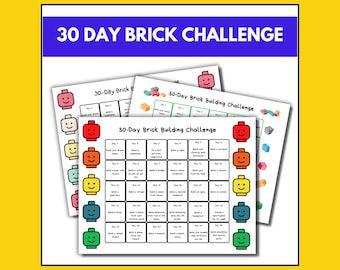 30 Day Brick Building Challenge: Kid's STEM Activity (Instant Download)