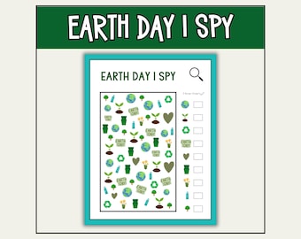 Earth Day I Spy Worksheet: Pre-K Counting Game (Digital Download)