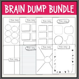 Printable Brain Dump ADHD Planner | Brain Dump Worksheet | To Do List Template | Thought Organizer | ADHD Printable | Brain Dump Template