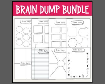 Printable Brain Dump Planner: ADHD Thought Organizer (PDF)