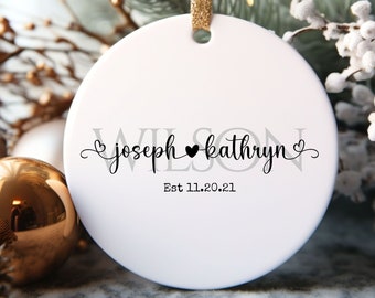 Our First Christmas Ornament, Personalized Couple Ornament 2023, Christmas keepsake, Newlywed Gift for Couple, Gift for Girlfriend Boyfriend