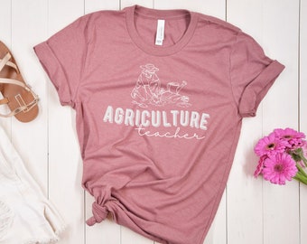 Women In Agriculture Fall AG Teacher Shirt,  Teacher, Teacher Appreciation T-shirt Farmer Agriculture Teacher Tee, Occupation T-Shirt,