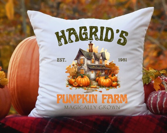 Hagrid s Pumpkin Farm Pillow Covers Funny Pumpkin Cushion Halloween Pumpkin Decor Cover 16x16 Pillow Cover Halloween Cute Gift Book Lovers Etsy UK