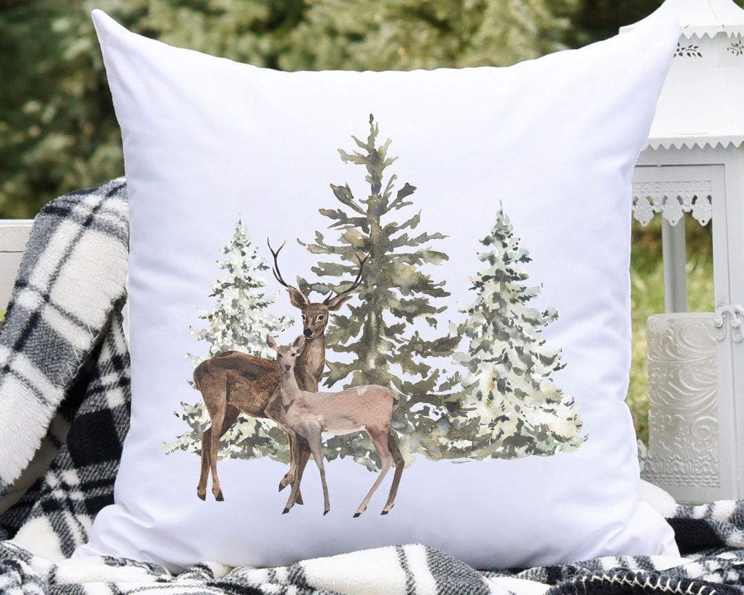 Winter Wonderland Pillow Cover, Winter Decor, Farmhouse Decor, Forest