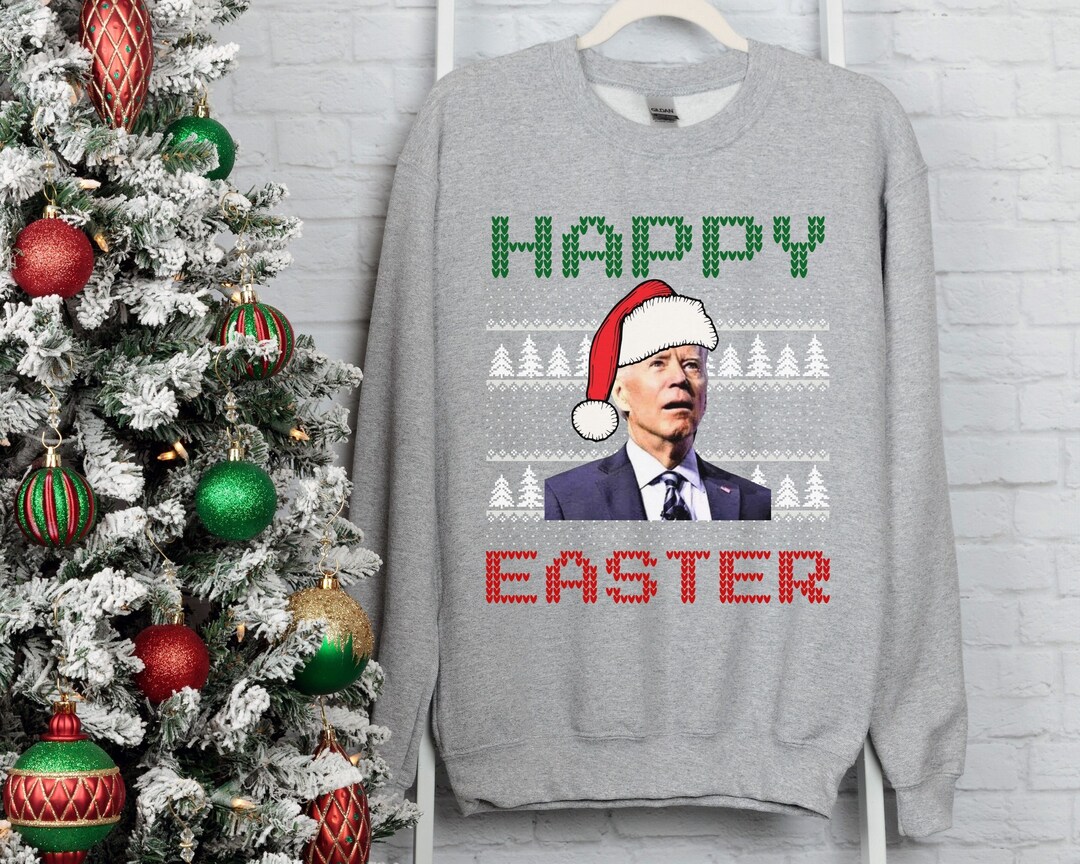 FJB Christmas Sweater, Funny Political Ugly Christmas Sweater, Biden