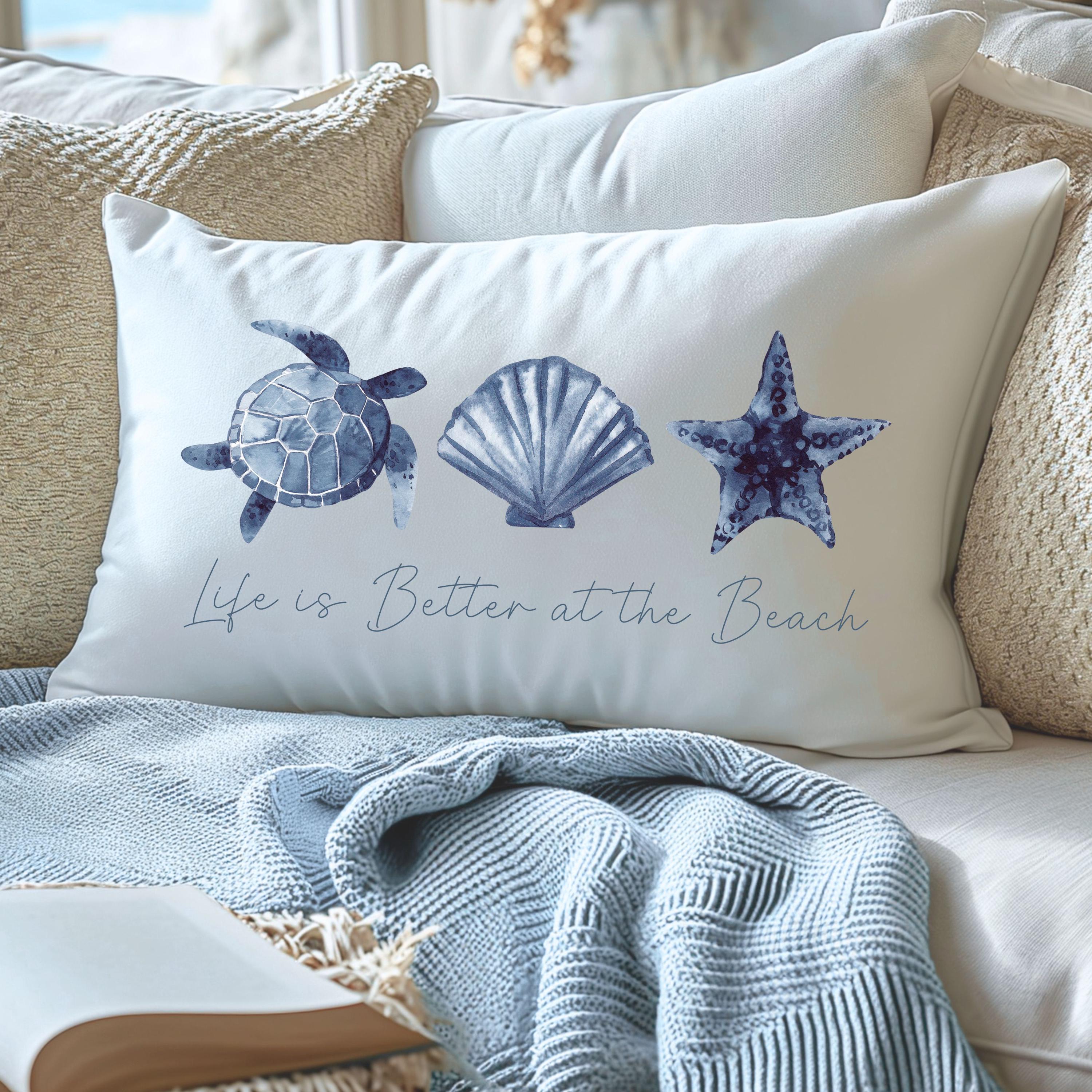 Photo inspiration: Picture Idea: Coastal Room Accessories Starfish Decor Beach Throw Cushion Sea Sand