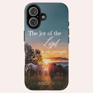 Case For iPhone Android Inspirational Horses Bible Verse