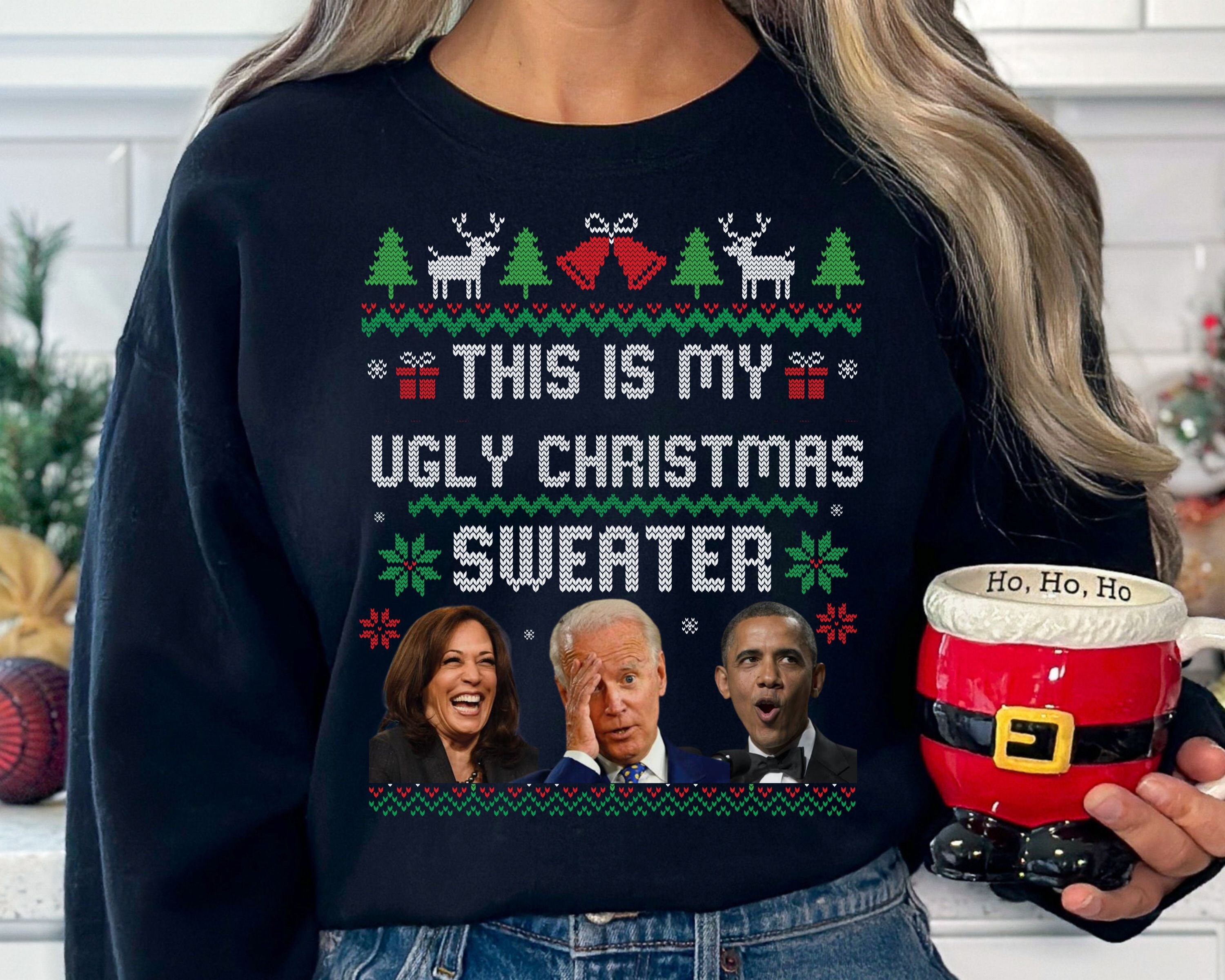 Obama top christmas sweater