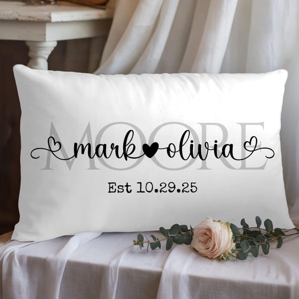 Engagement gift For Couple Custom Engagement Gift Wedding Gift For Bride Wedding Gifts Newlyweds Personalized Custom Pillow Home Décor Gift