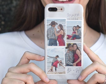 Custom Photo Collage Phone Case, Personalized Photo iPhone 13 Max 12 11 Pro Xr 8 7 Plus Samsung Galaxy S21 S20 Note 20 Ultra Google Pixel