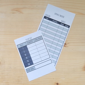 Tracker spese (set di 3) e ricevuta del cassiere (set di 6)