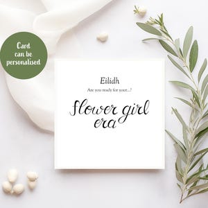 Blumenmädchen Vorschlag Karte, Personalisierte Karte für Brautjungfer, Handgemachte Karte zur Hochzeit, Partygeschenk Hochzeit, Willst du mein Blumenmädchen sein