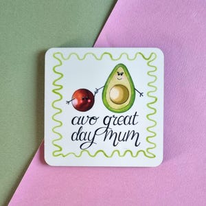 Grüner Avocado-Untersetzer für Mama | Avocado Untersetzer | Avo großen Tag Mama | Muttertagsgeschenk | Korkuntersetzer | Geschenk für Mama zum Geburtstag