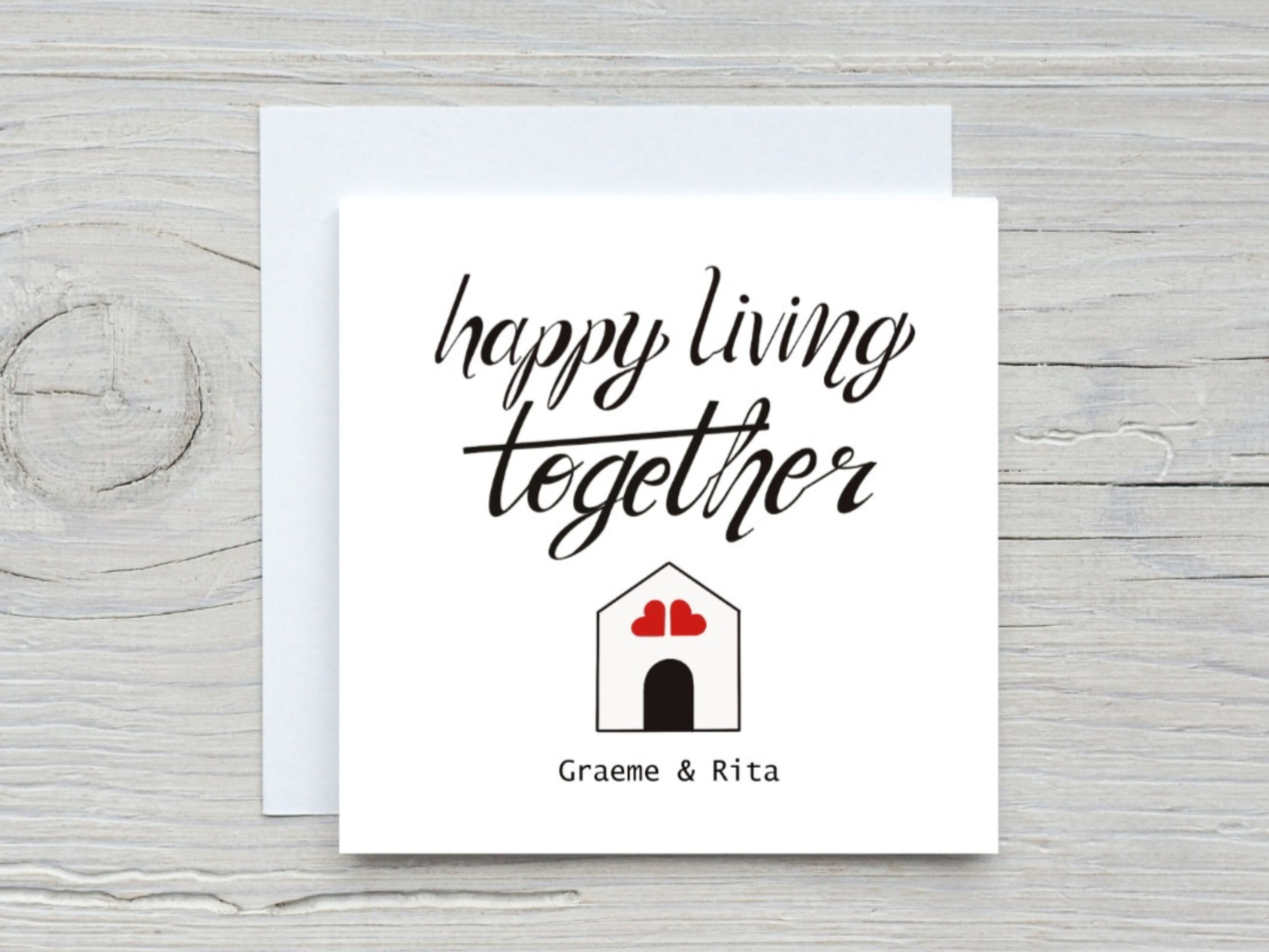 HOUSEWARMING CARD, Personalised Living Together Card, Moving in Together Card, Personalised Card