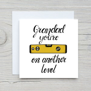 Karte für Opa, Du bist auf einer anderen Ebene, Geburtstagskarte für Opa, Geburtstagskarte für Opa, Recycled Fathers Day, Karte für Opa