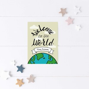 Neue Babykarte, neue Babymädchenkarte, neue Babyjungenkarte, personalisierte Babykarte, Glückwünsche auf Ihrem neuen Baby, Karte für neue Eltern