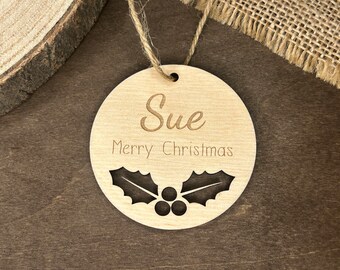 Personalised Gift Tag, Christmas Gift Tag, Wooden Gift Tag, Reusable,