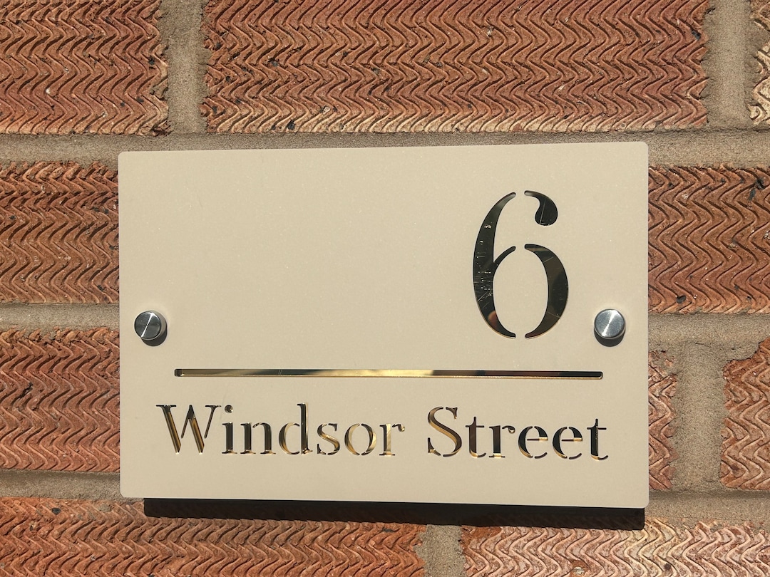 Modern Acrylic House Sign Contemporary House Sign Door Etsy