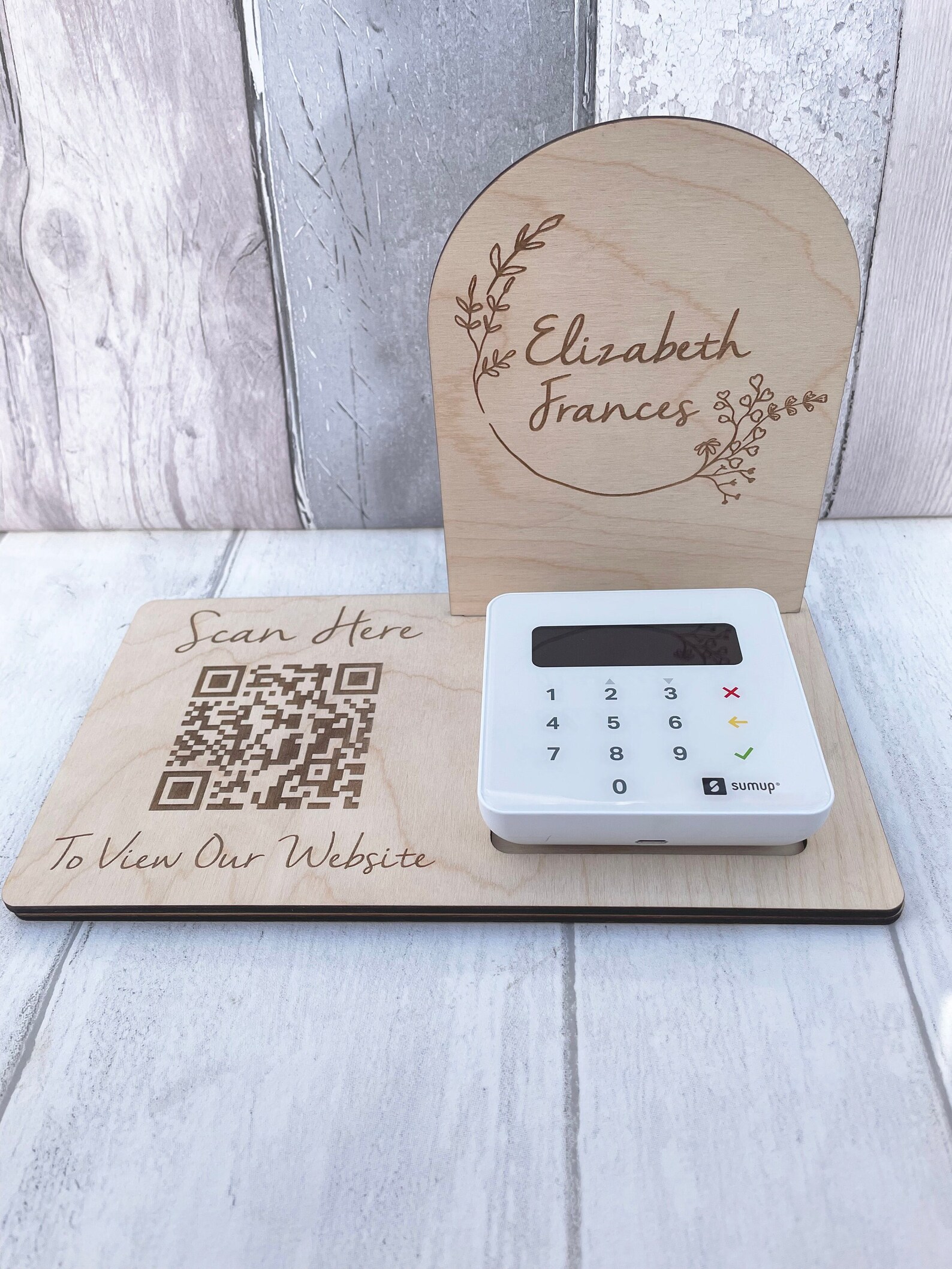 Card Stand Reader Card Stand QR Code Craft Fair POS Sum Etsy