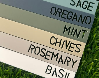 Herb and Vegetable Plant Markers, Coloured Acrylic, Seed Markers, Markers & Stakes, Herb Labels, Garden Decor, Herb Labels,