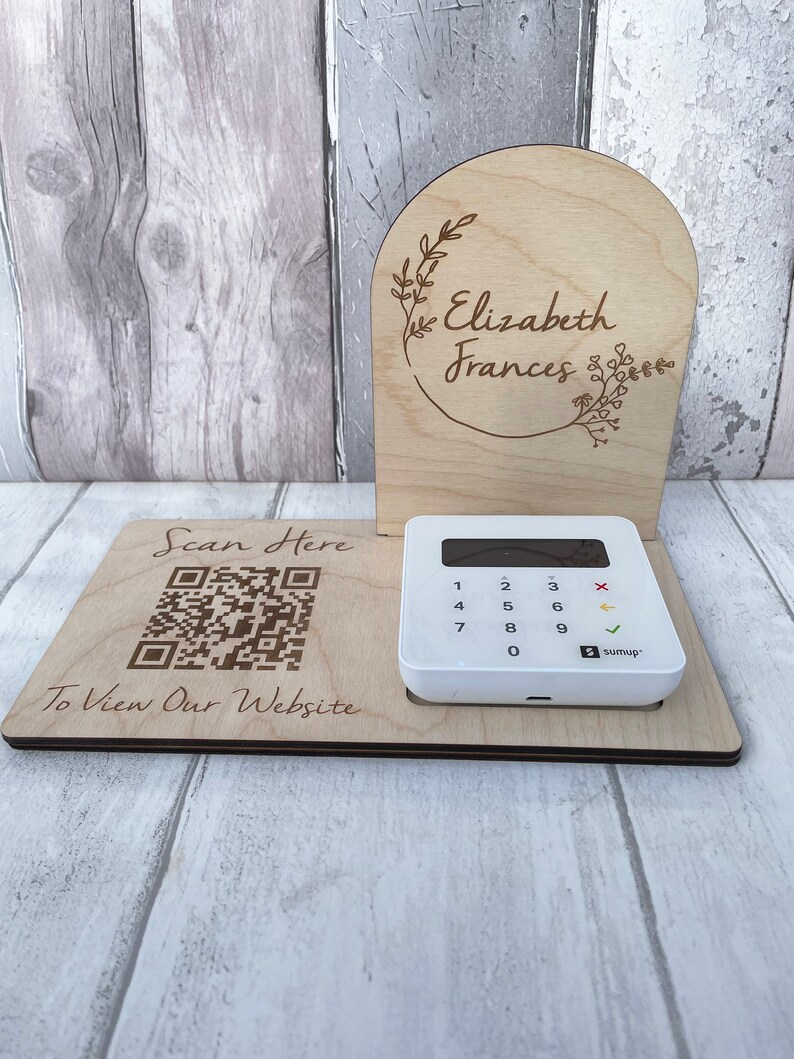 Card Stand Reader Card Stand QR Code Craft Fair POS Sum Etsy