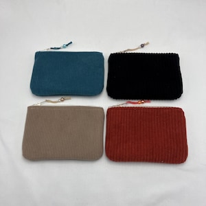 Porte cartes porte monnaie en velours. Pratique et passe-partout !