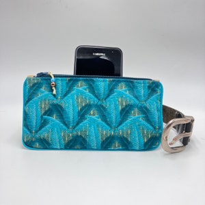 Cell phone pouch belt pouch Bleue