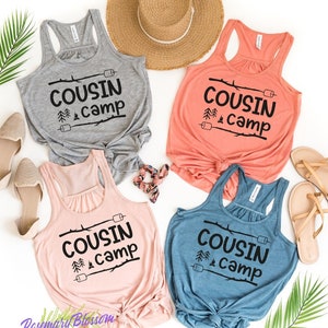 Cousin Vacation 2022 Tank Top, Cousin Camping Vacation Tank Top, Camping 2022, Group Racerback Tank Tops, Cousin Crew 2022 group tanks