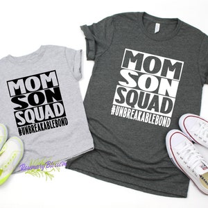 Mom son Squad Shirt, Matching Mommy and Me Outfit, Baby Boy, Baby Shower Gift for New Mom, New Baby,  Mother&#39;s Day Day, Mothers Day Outfit