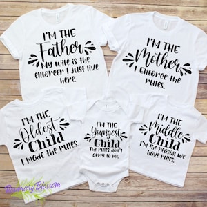 Mommy and Me Shirts, Sibling Shirts, Big Brother Shirt, Big Sister Shirt, Baby Shower Gift, New Baby Gift,  Matching Rule Family Shirts