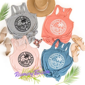 Family Beach Vacation 2022 Tank Top, Family Vacation Tank Top, Beach 2022, Family trip, Group Racerback Tank Tops, Family Tank Top