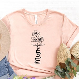 Mother Mom Mama Mum Floral Text Mother&#39;s Day Shirt, Mother&#39;s Day Shirt, Mother&#39;s Day Shirt, Mother&#39;s Day Shirt, Mom Life Shirt