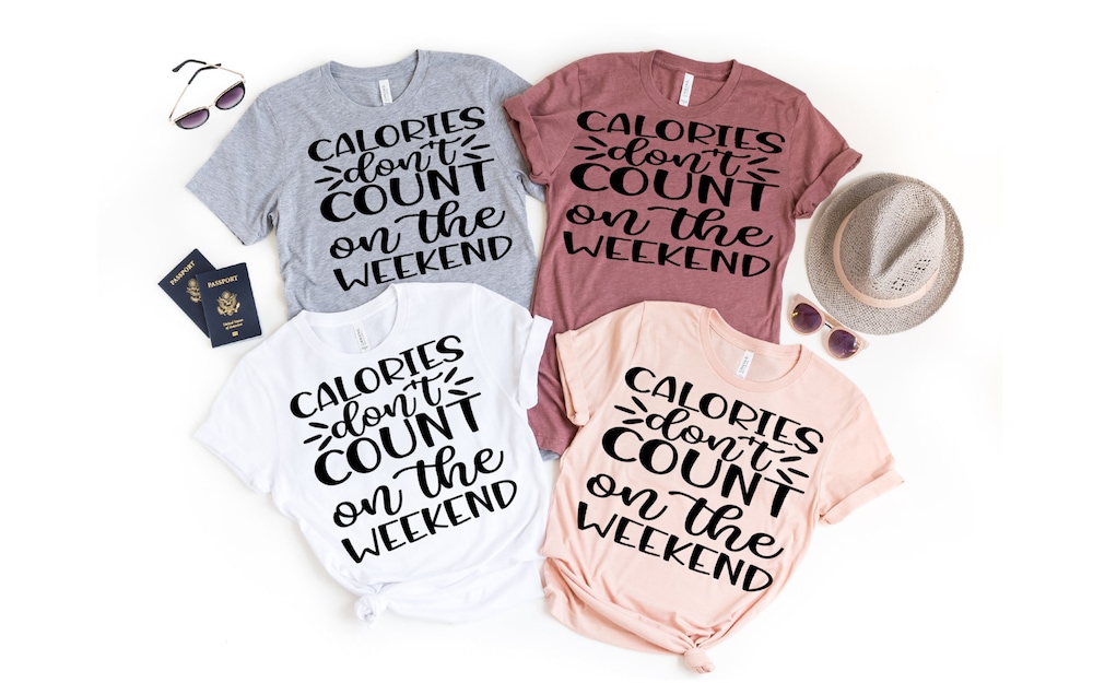 Calories Don'T Count On The Weekend Shirt,Funny Shirt,Family Dinner Shirt,Friend Shirt,Party Shirt,Personal Shirt,Mother Shirt,Kitchen Shirt Livingtee