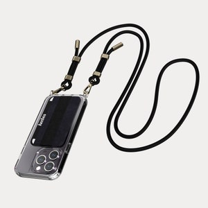SUNSET - Funda para teléfono con bandolera Keebos y billetera (DETALLES DORADOS) Para iPhone 16, 16 Pro, 16 Plus, Pro Max, Samsung S23, S24, S25 y más