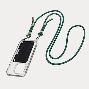 Keebos Crossbody Handyhülle mit Portemonnaie (Pine Green Strap) für iPhone 12, 13, 14, 15, 16 sowie Samsung S21, S22, S23, S24, S25 Ultra und mehr.