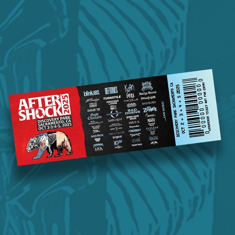 Aftershock 2025 Souvenir Ticket - Etsy