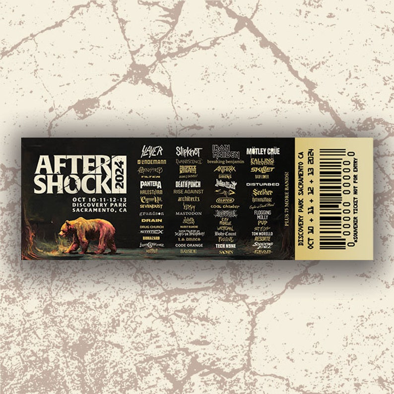 Aftershock 2024 Souvenir Ticket Etsy
