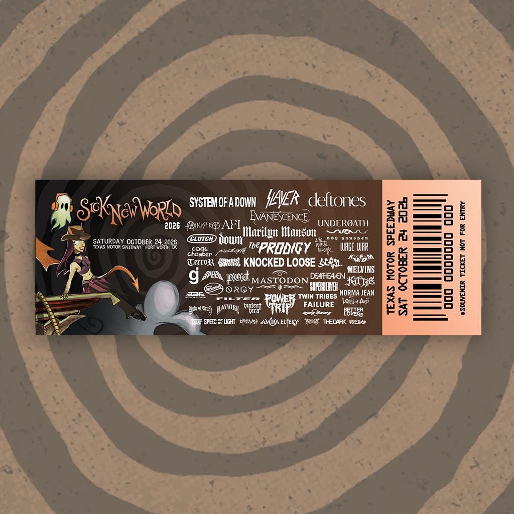 Sick New World 2026 Ft. Worth, TX Souvenir Ticket - Etsy
